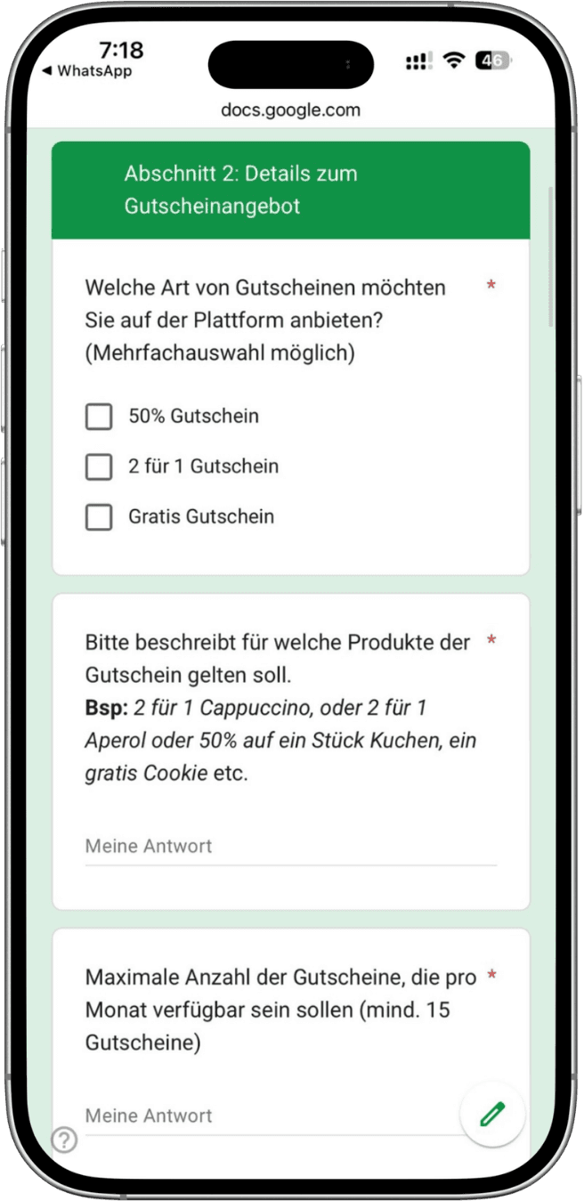 Gutscheinangebot festlegen